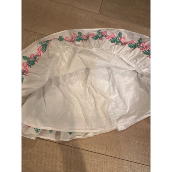 CREWCUTS GIRLS WHITE STRAWBERRY EMBROIDERED SKIRT 6-7 - Picture 4 of 7